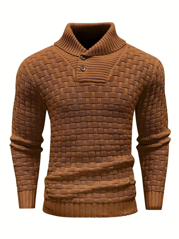 Alistair | Textured Shawl-Collar Sweater
