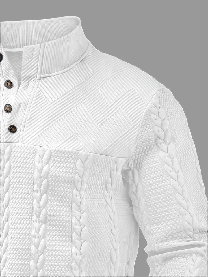 Sterling | Textured Stand-Collar Pullover