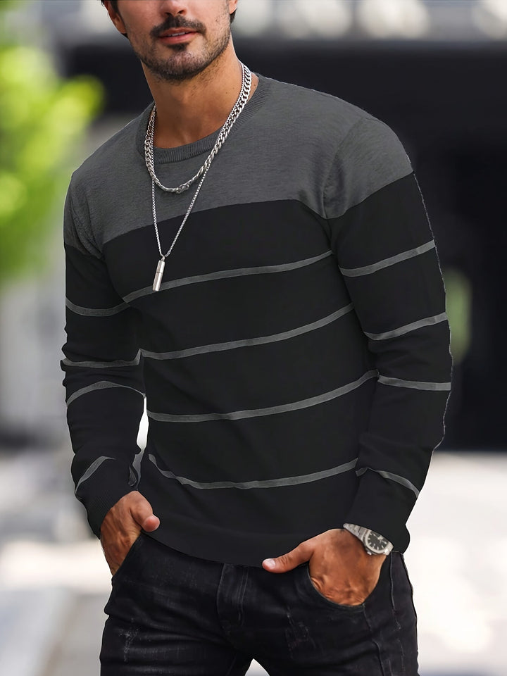 Henry | Striped Crew Neck Sweater