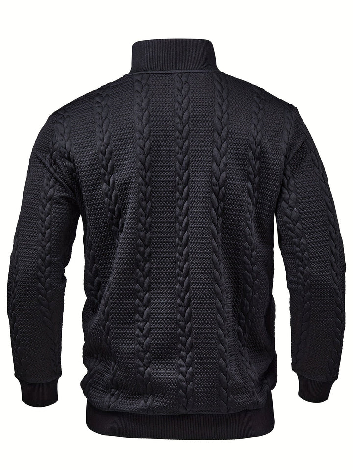 Sterling | Textured Stand-Collar Pullover