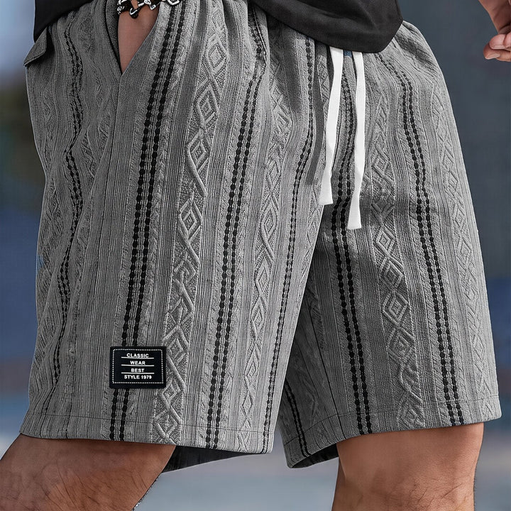 Nolan | Textured Drawstring Shorts
