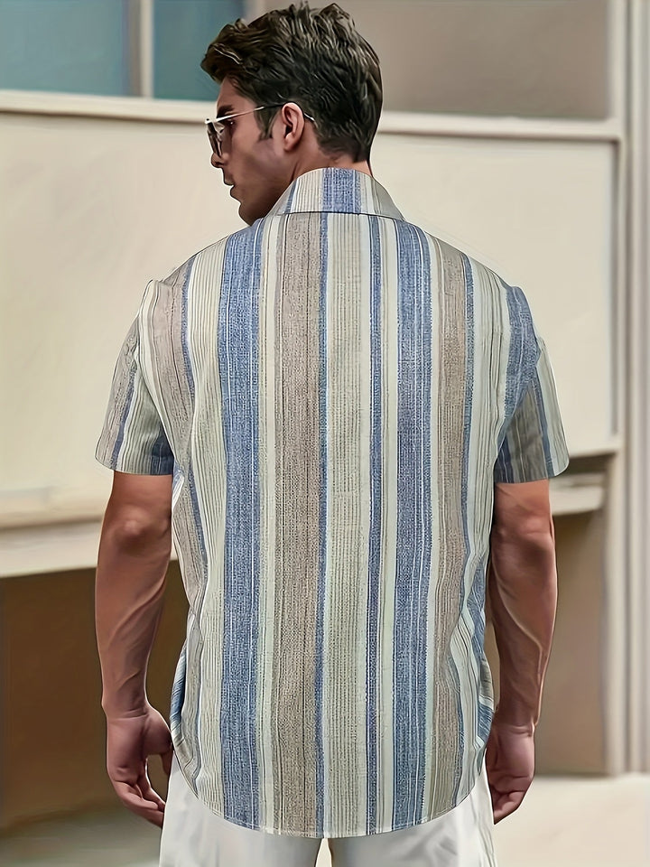Gregory | Relaxed Striped Short Sleeve Shirt