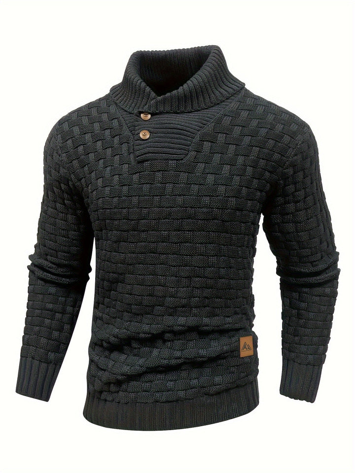 Alistair | Textured Shawl-Collar Sweater