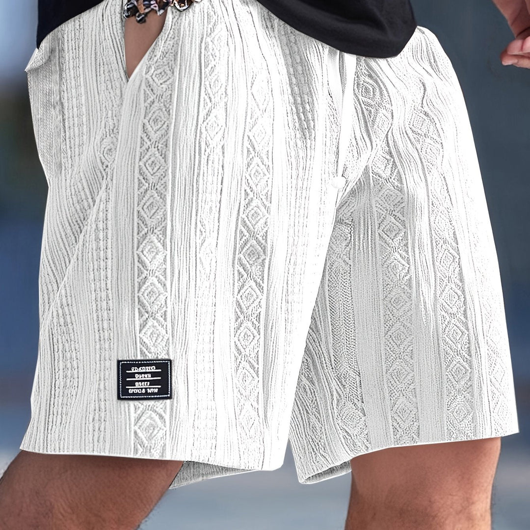 Nolan | Textured Drawstring Shorts