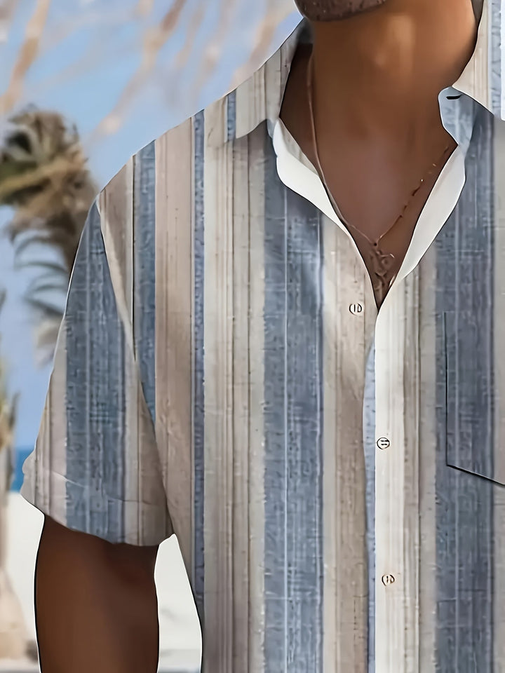 Gregory | Relaxed Striped Short Sleeve Shirt