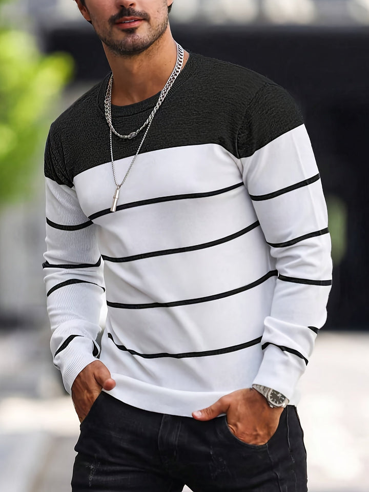 Henry | Striped Crew Neck Sweater