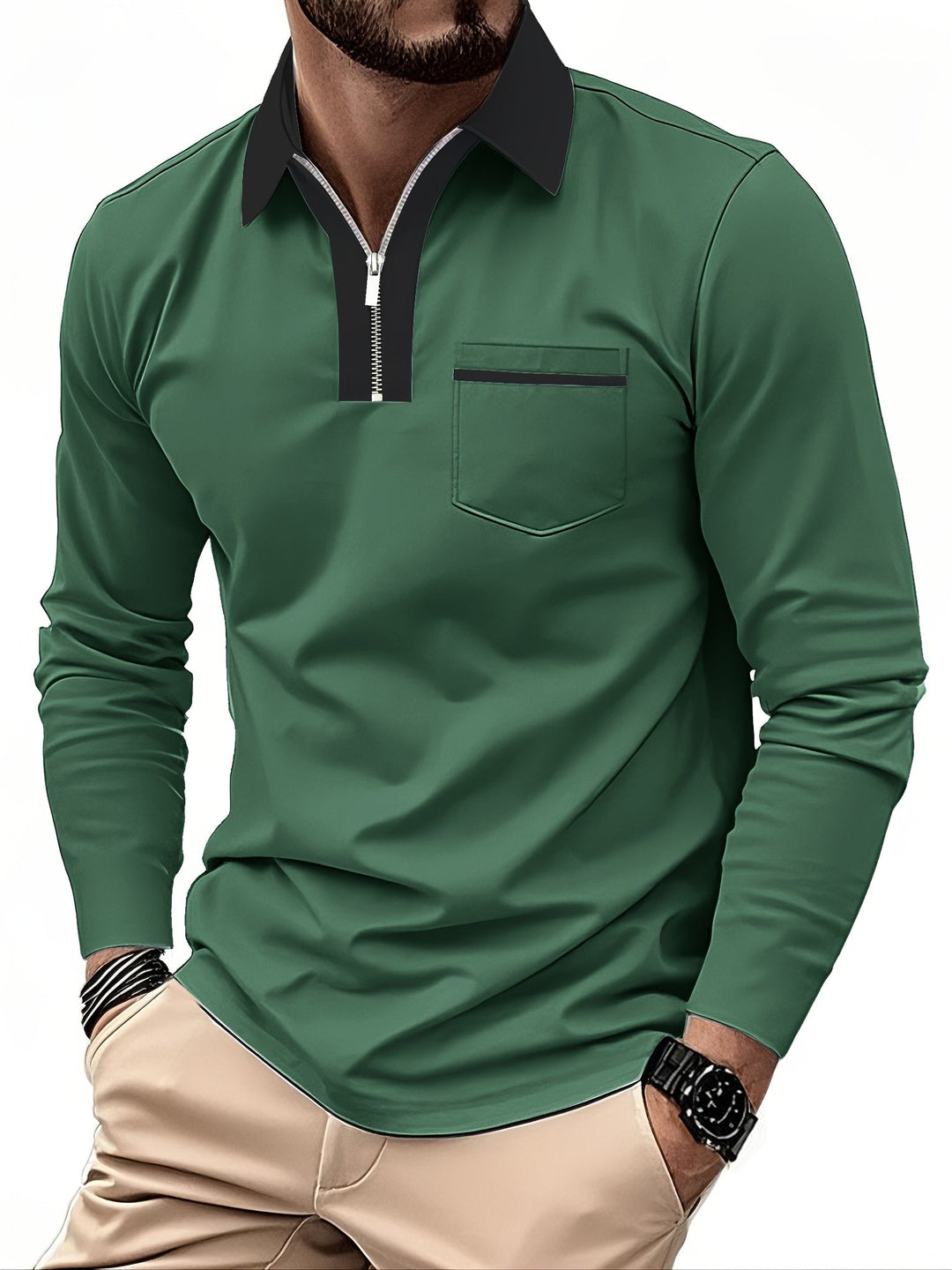 Curtis | Refined Zip-Collar Polo Shirt