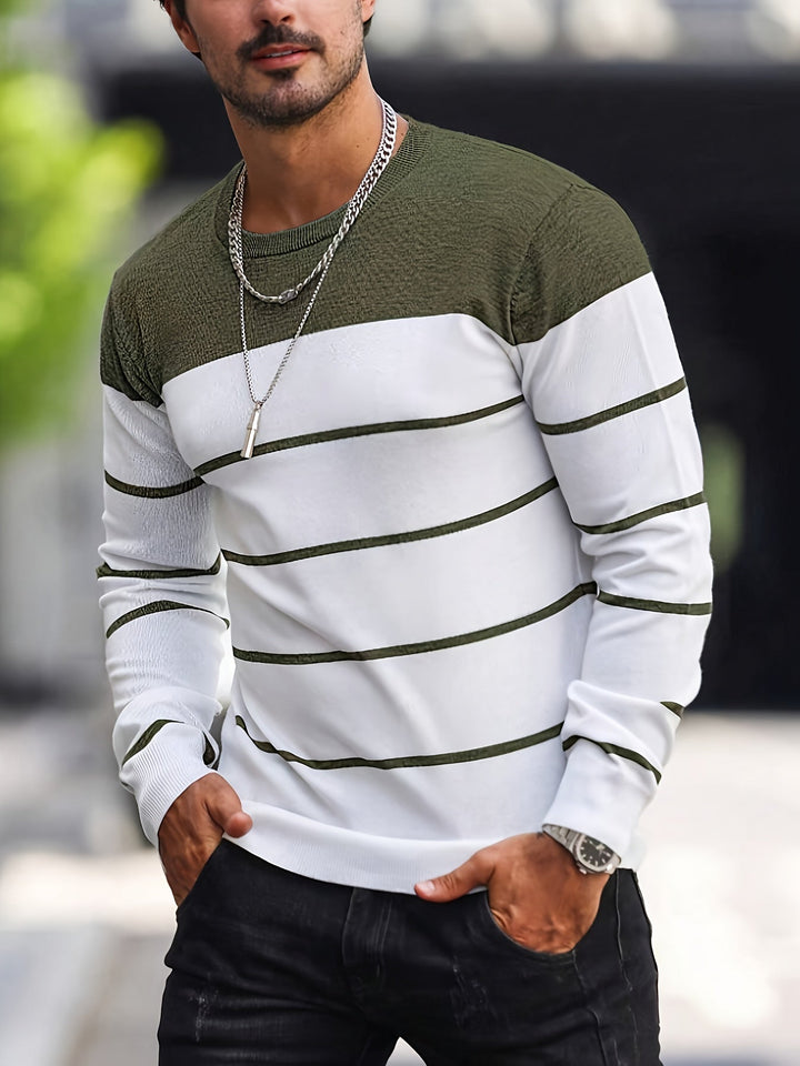 Henry | Striped Crew Neck Sweater