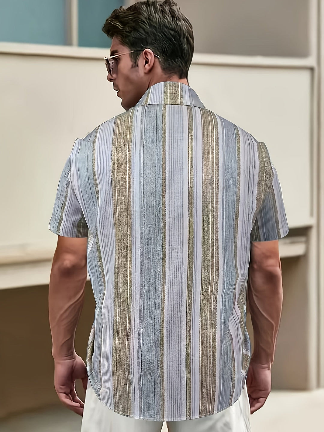 Gregory | Relaxed Striped Short Sleeve Shirt