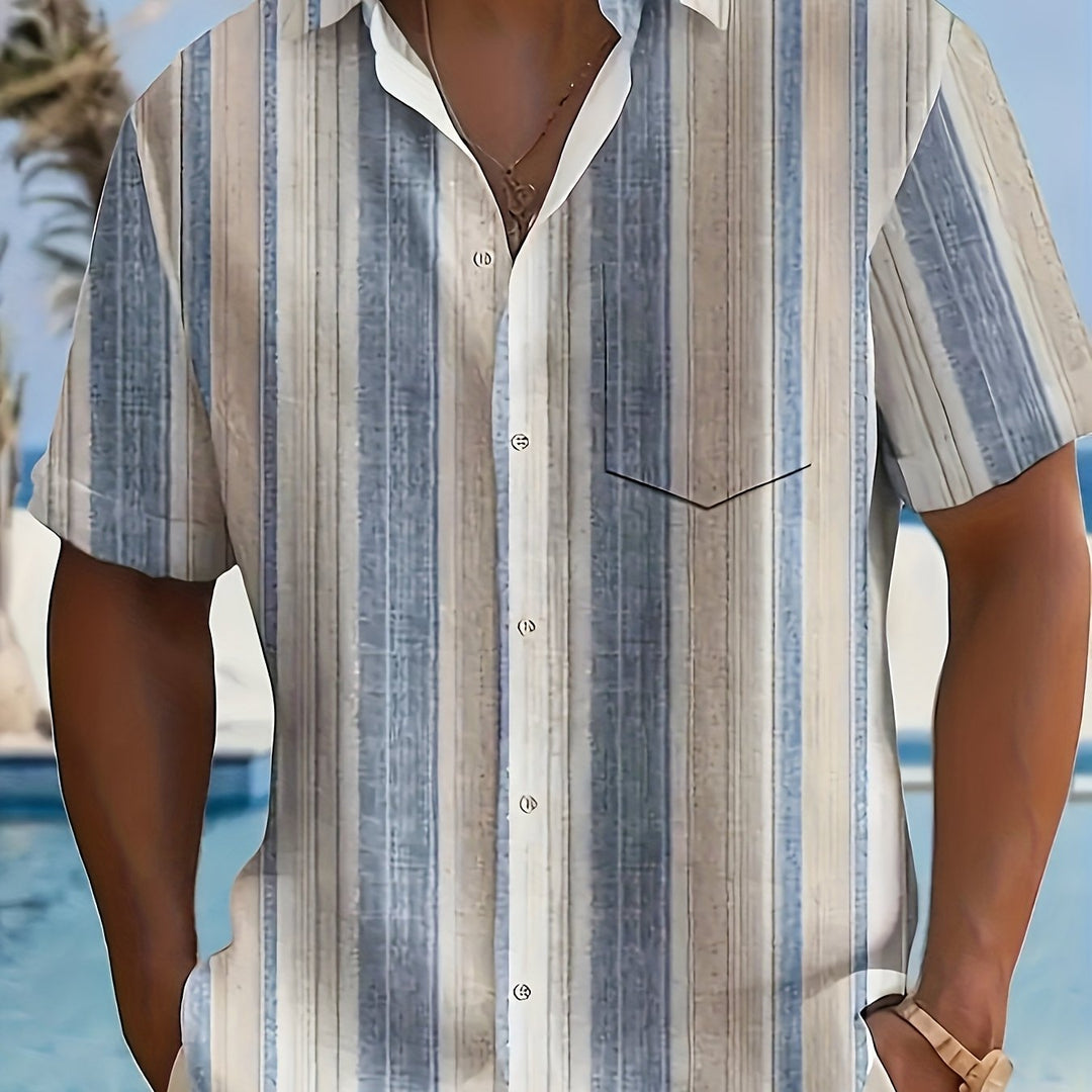 Gregory | Relaxed Striped Short Sleeve Shirt