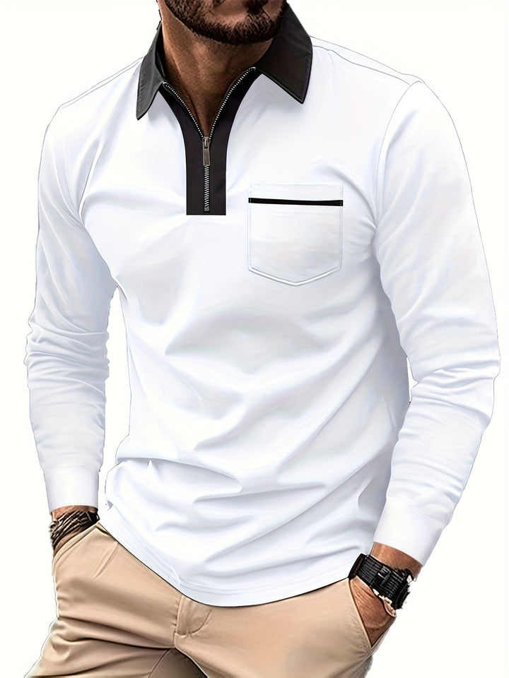 Curtis | Refined Zip-Collar Polo Shirt