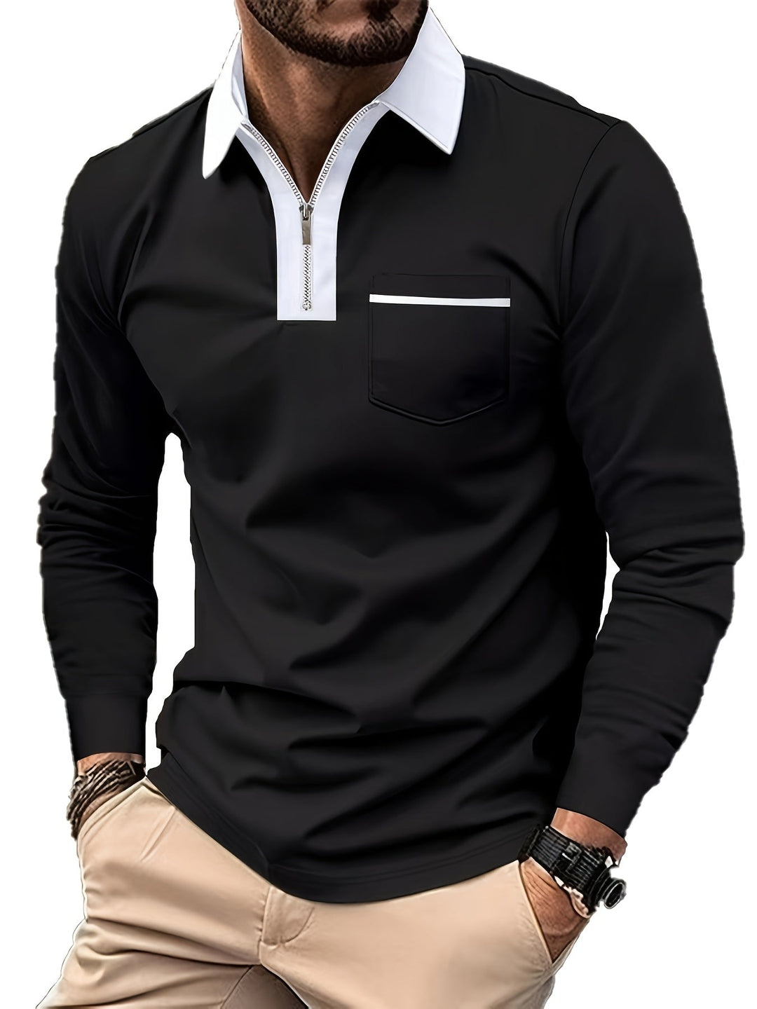 Curtis | Refined Zip-Collar Polo Shirt