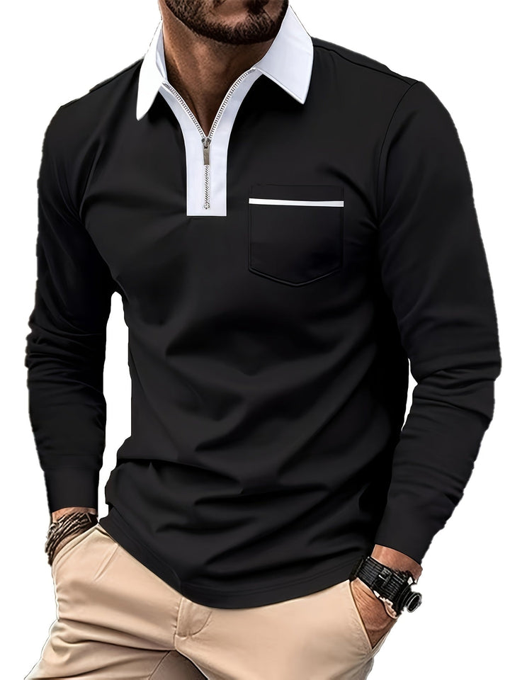 Curtis | Refined Zip-Collar Polo Shirt