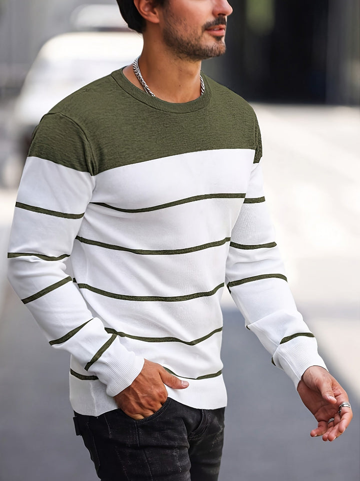 Henry | Striped Crew Neck Sweater