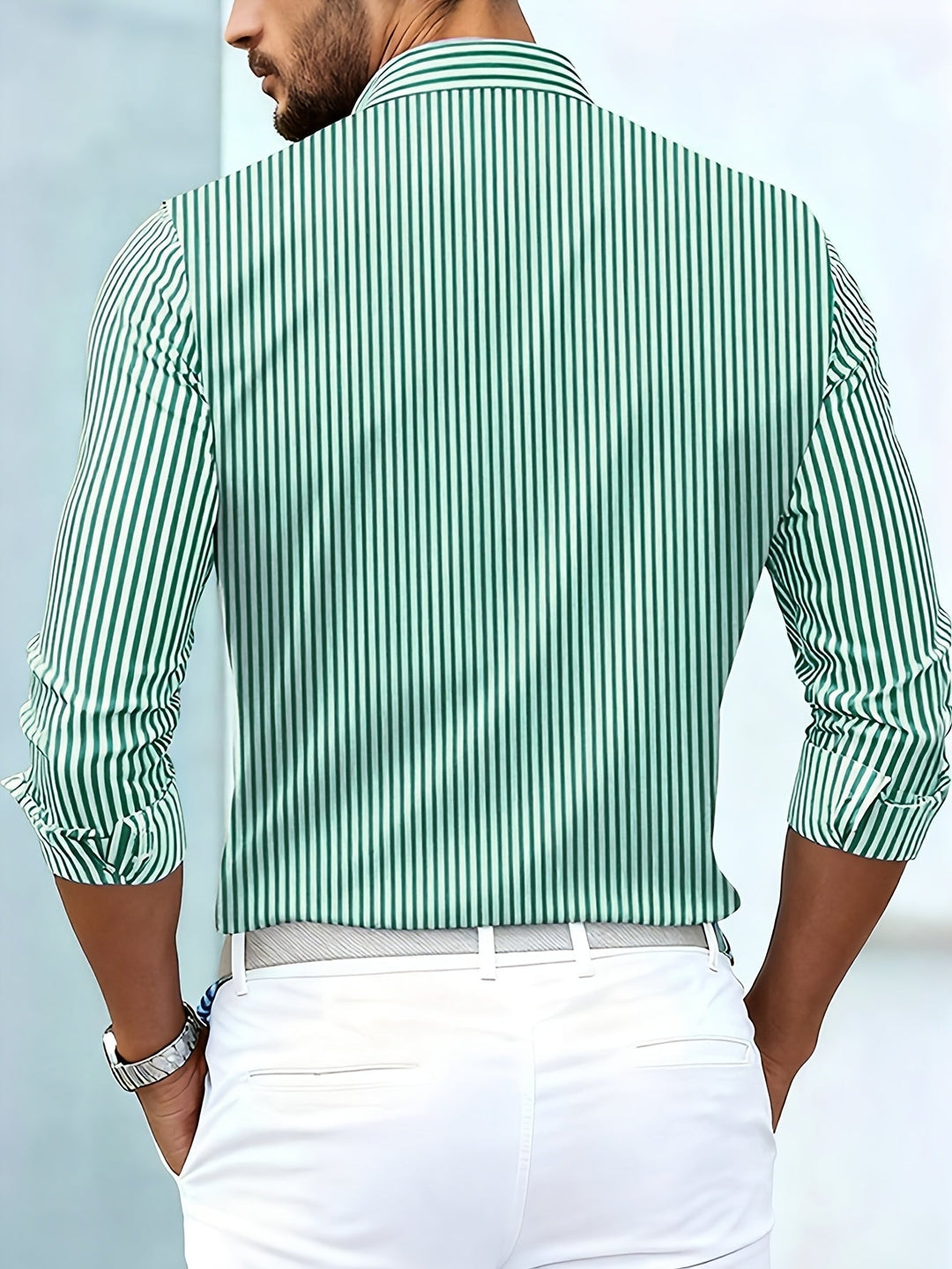 Gabriel | Refined Striped Long Sleeve Shirt