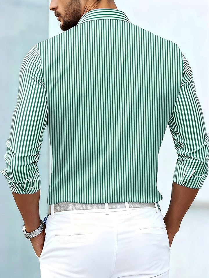 Gabriel | Refined Striped Long Sleeve Shirt