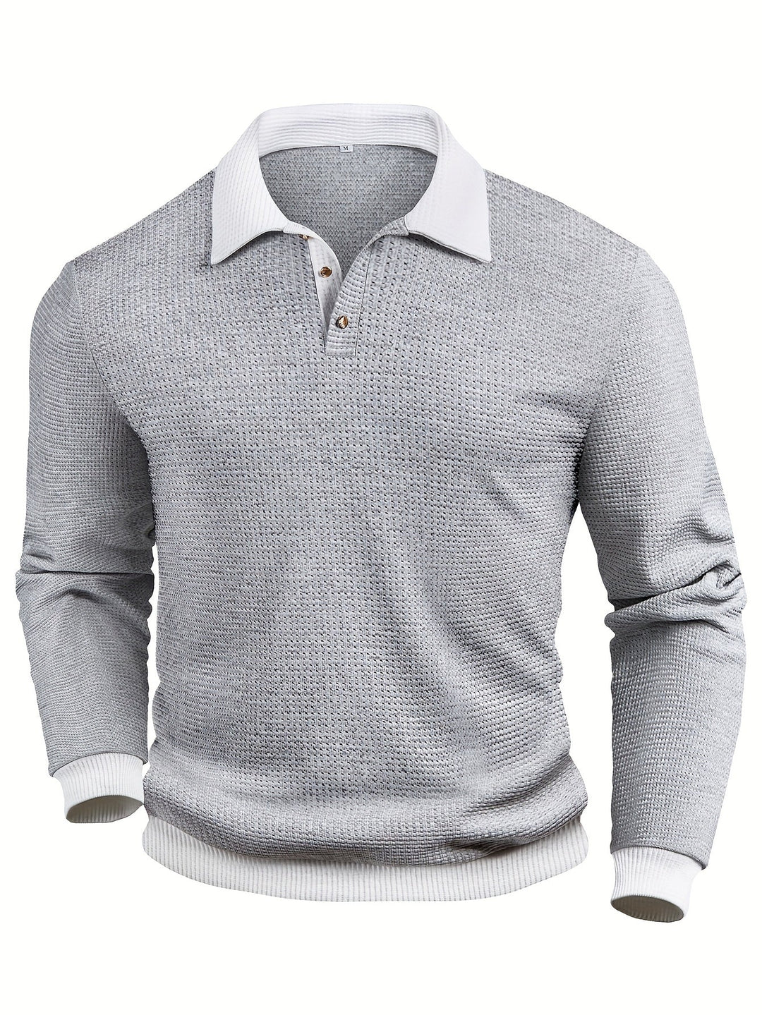 Gareth | Textured Long-Sleeve Polo Shirt