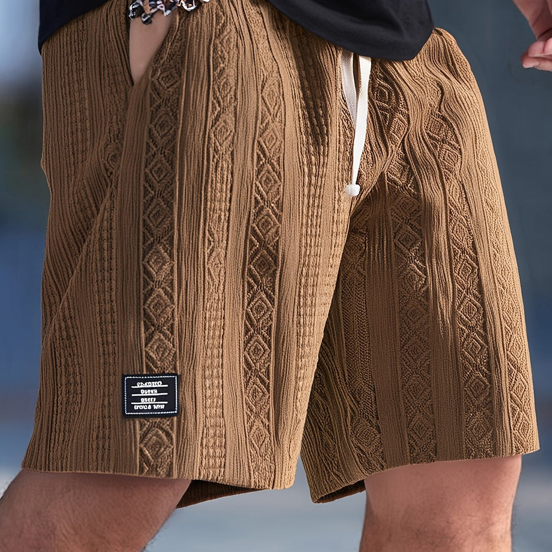 Nolan | Textured Drawstring Shorts