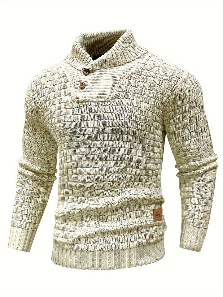 Alistair | Textured Shawl-Collar Sweater