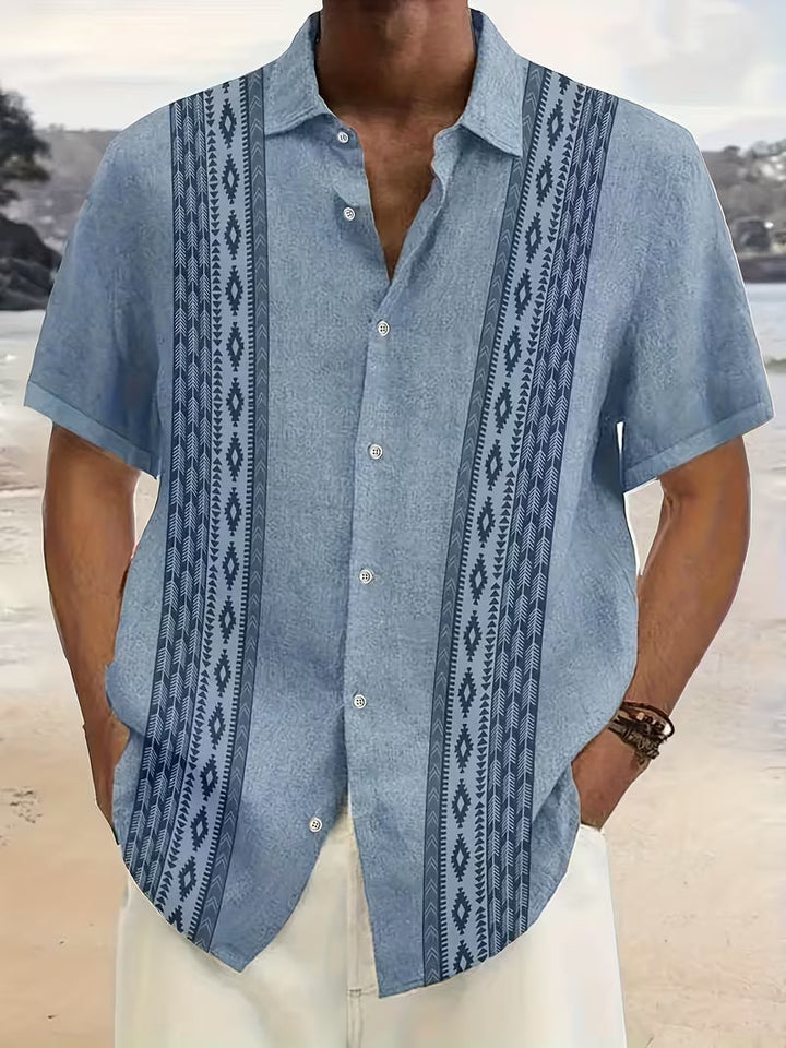 Zandro | Vintage Geometric Pattern Button Shirts