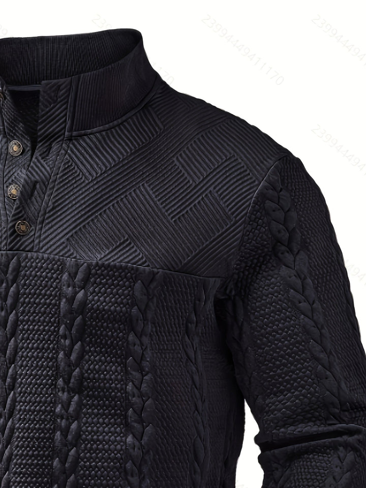 Sterling | Textured Stand-Collar Pullover