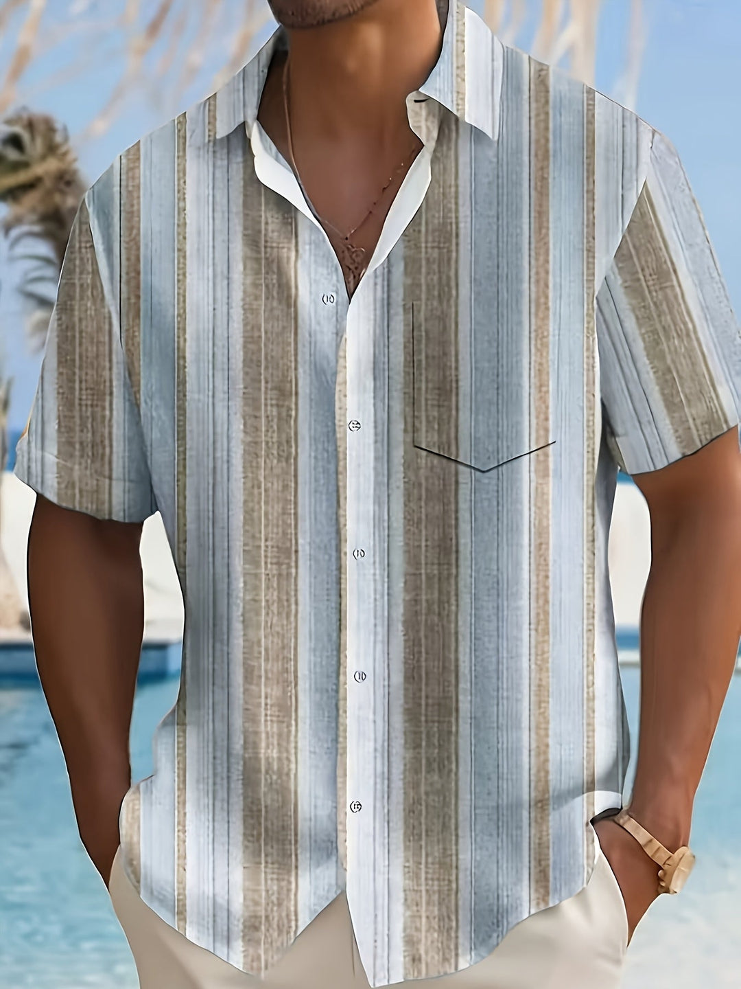 Gregory | Relaxed Striped Short Sleeve Shirt