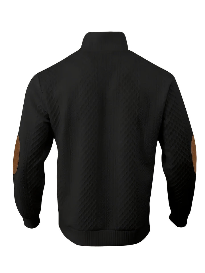 Ronan | Stand Collar Button Henley Sweater