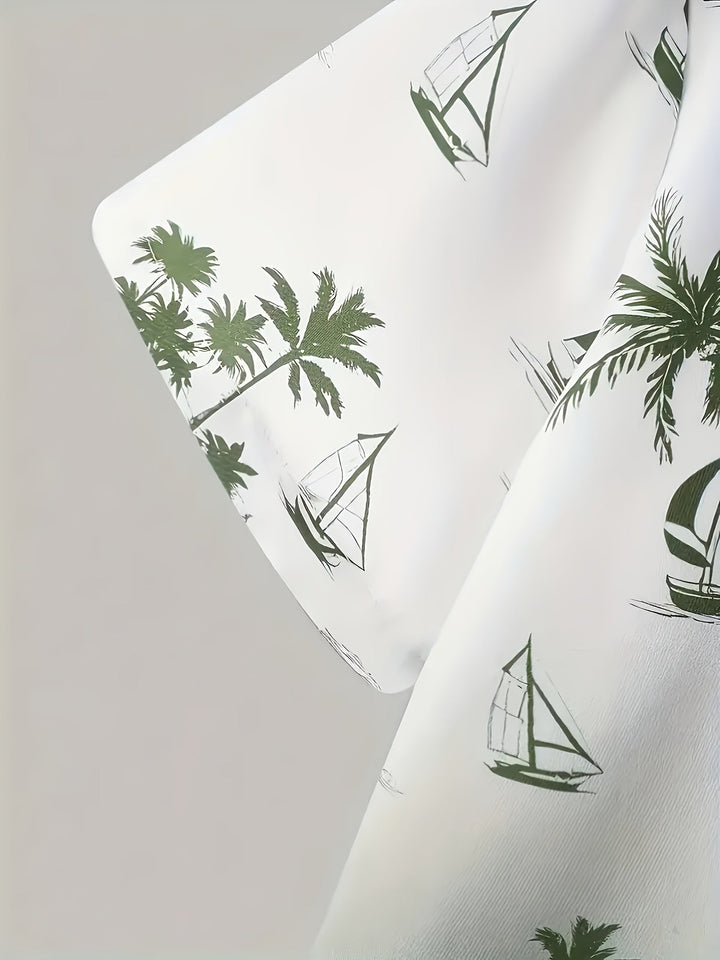 Garrett | Coastal Print Shirt and Shorts Set