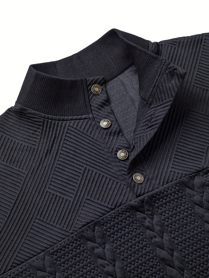 Sterling | Textured Stand-Collar Pullover