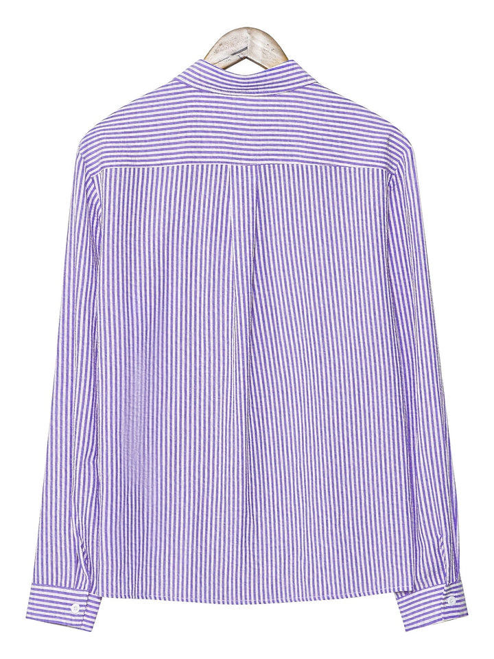 Spencer | Textured Striped Long-Sleeve Shirt