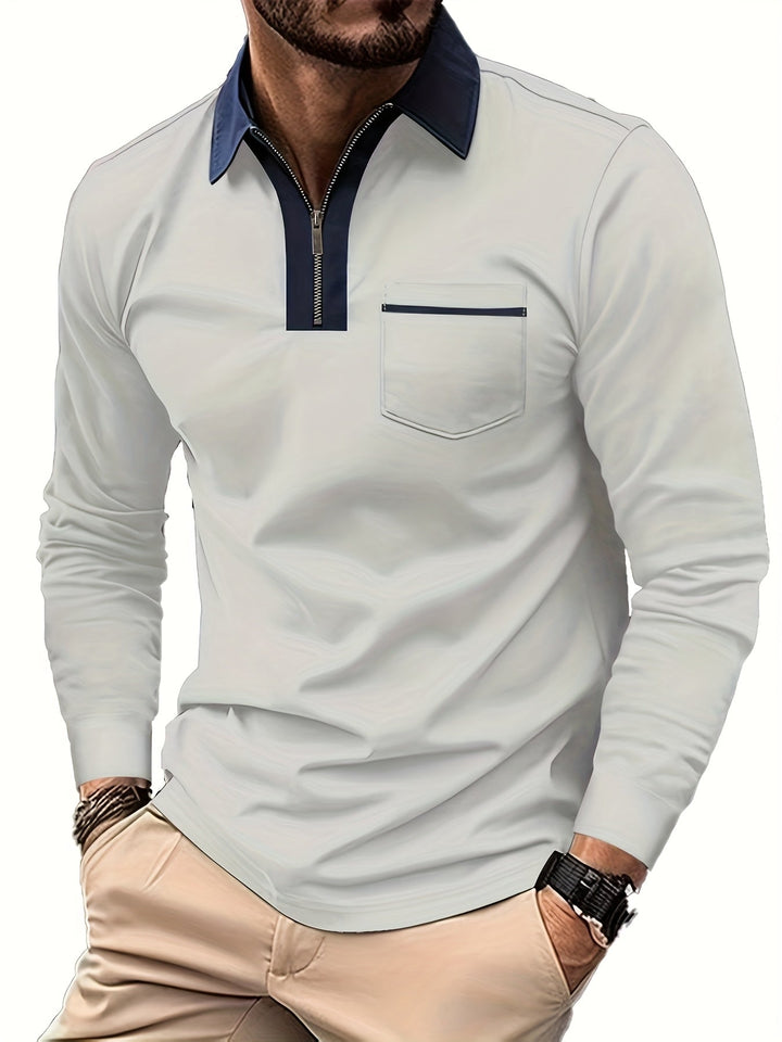 Curtis | Refined Zip-Collar Polo Shirt