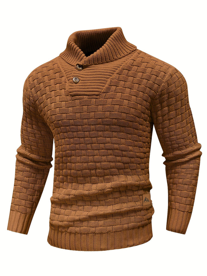 Alistair | Textured Shawl-Collar Sweater