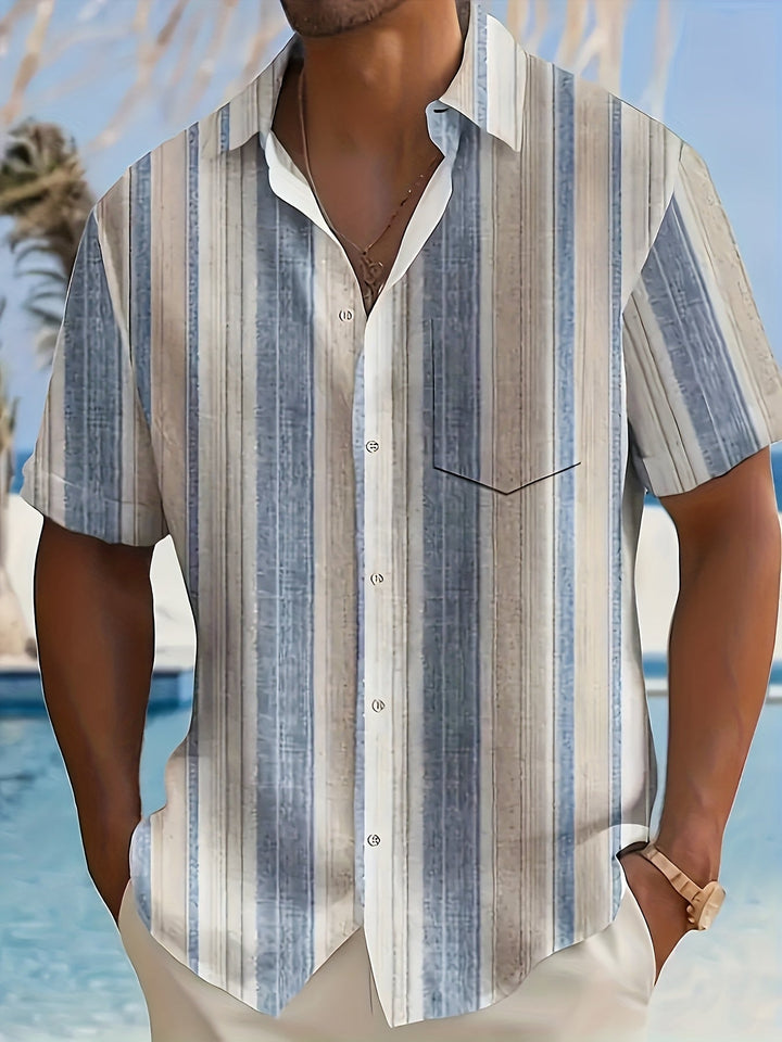 Gregory | Relaxed Striped Short Sleeve Shirt