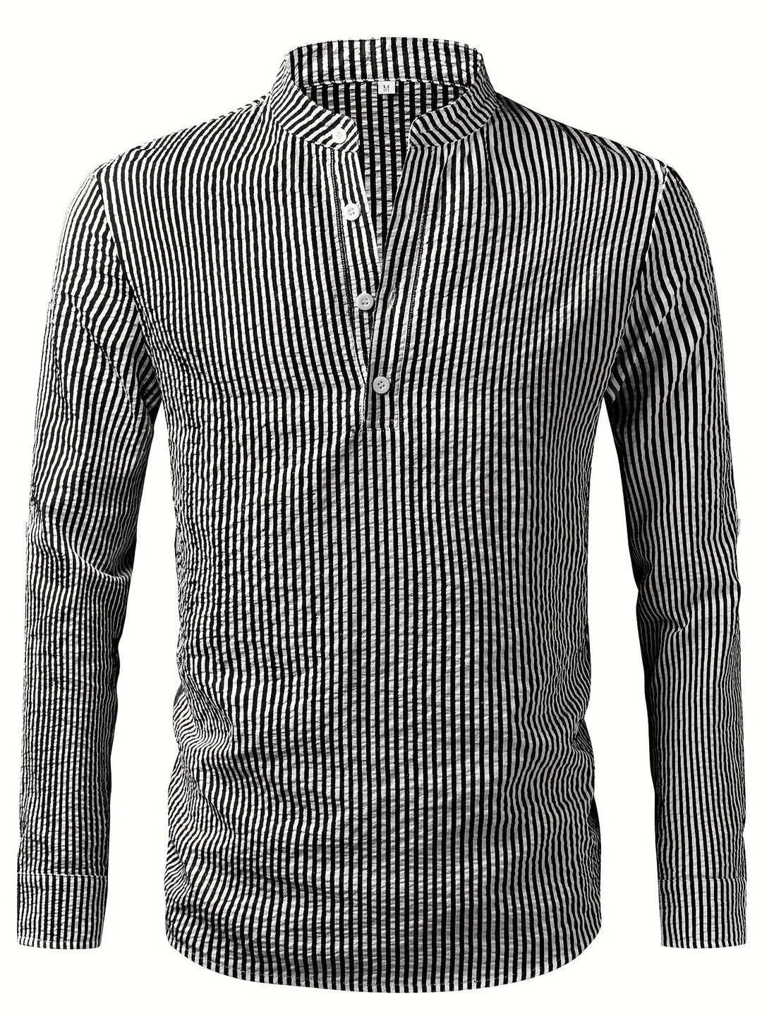 Nathaniel | Coastal Striped Henley Shirt