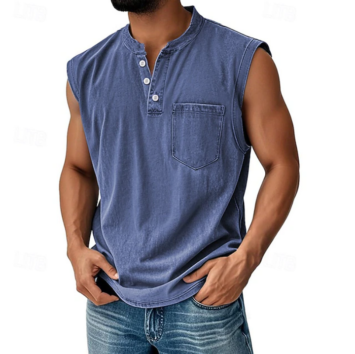 Gerald | Casual Sleeveless Vintage Style Shirt