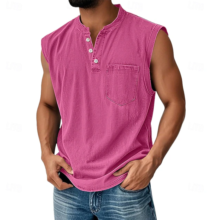 Gerald | Casual Sleeveless Vintage Style Shirt