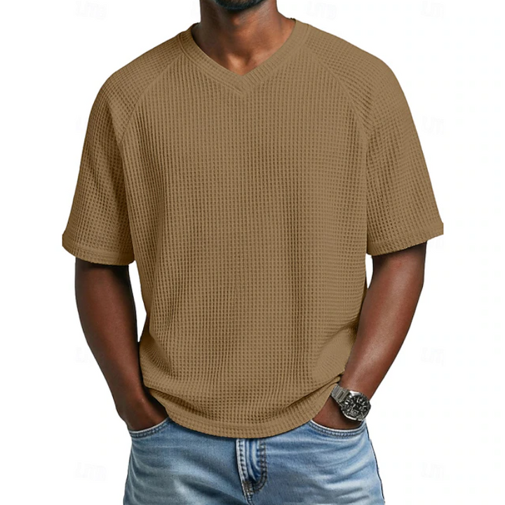 Crosby | V-neck Short Sleeve Waffle Shirt