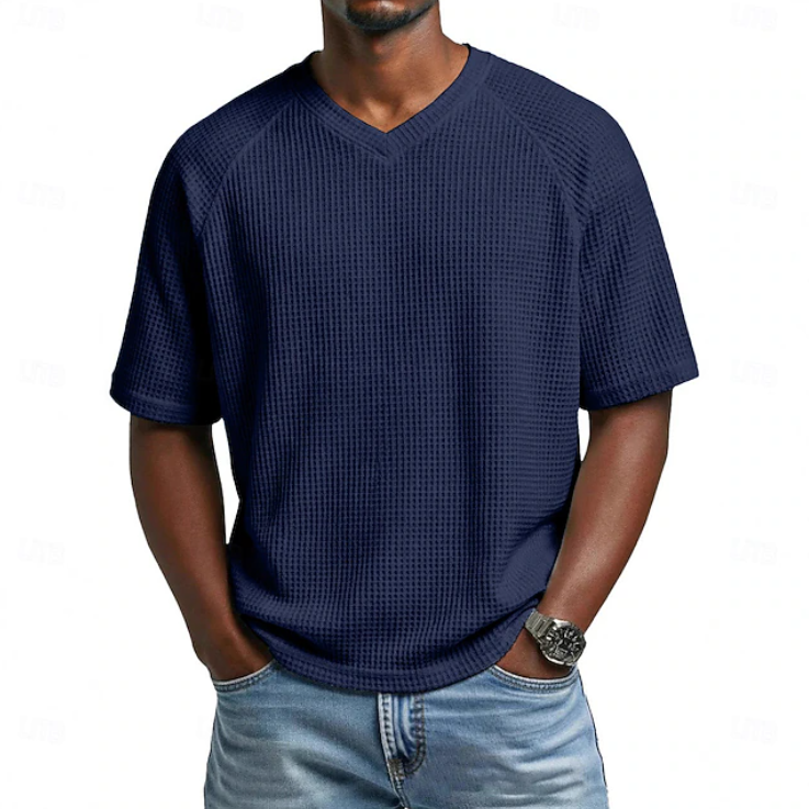 Crosby | V-neck Short Sleeve Waffle Shirt