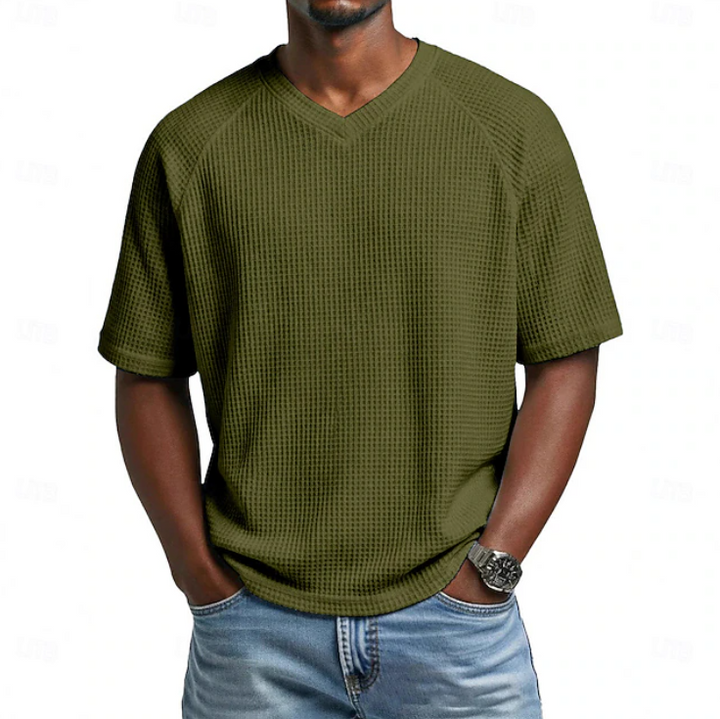 Crosby | V-neck Short Sleeve Waffle Shirt