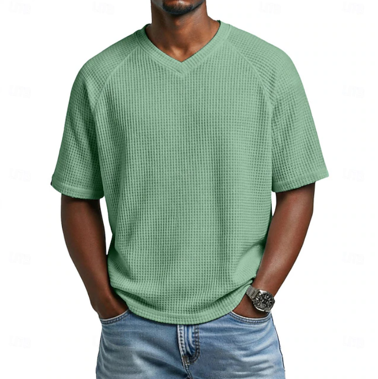 Crosby | V-neck Short Sleeve Waffle Shirt