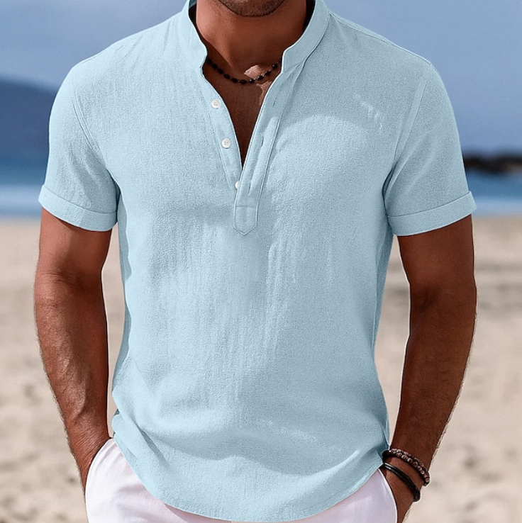 Atlas | Summer Button-Up Short Sleeve Shirt