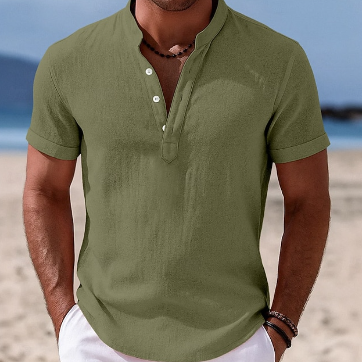 Atlas | Summer Button-Up Short Sleeve Shirt