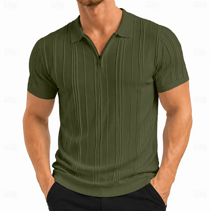 Warren | Textured Slim Fit Polo Shirt
