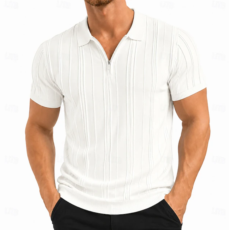 Warren | Textured Slim Fit Polo Shirt