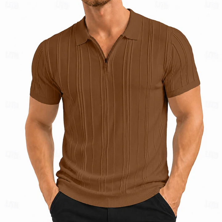 Warren | Textured Slim Fit Polo Shirt