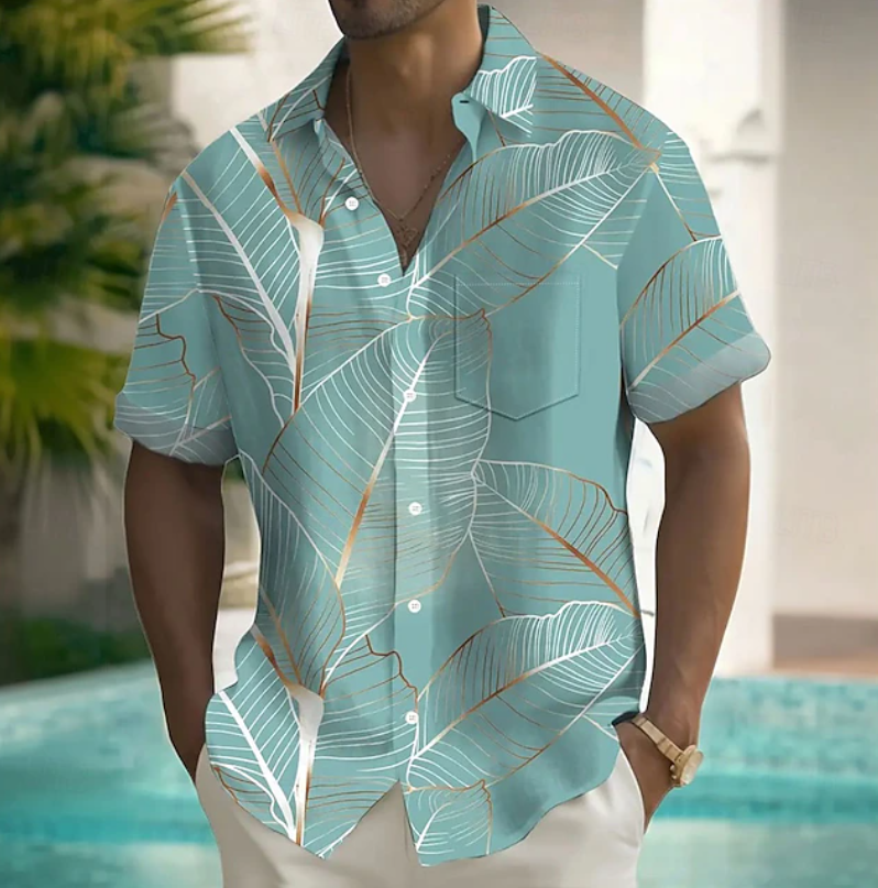 Elliot | Relaxed Botanical Short-Sleeve Shirt