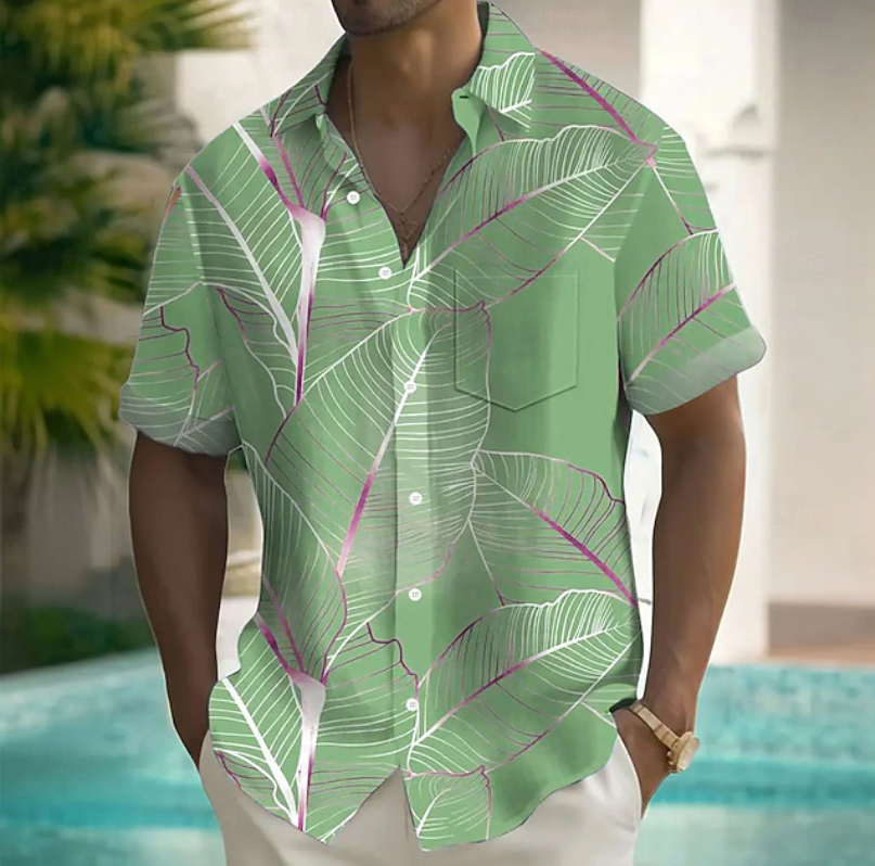 Elliot | Relaxed Botanical Short-Sleeve Shirt