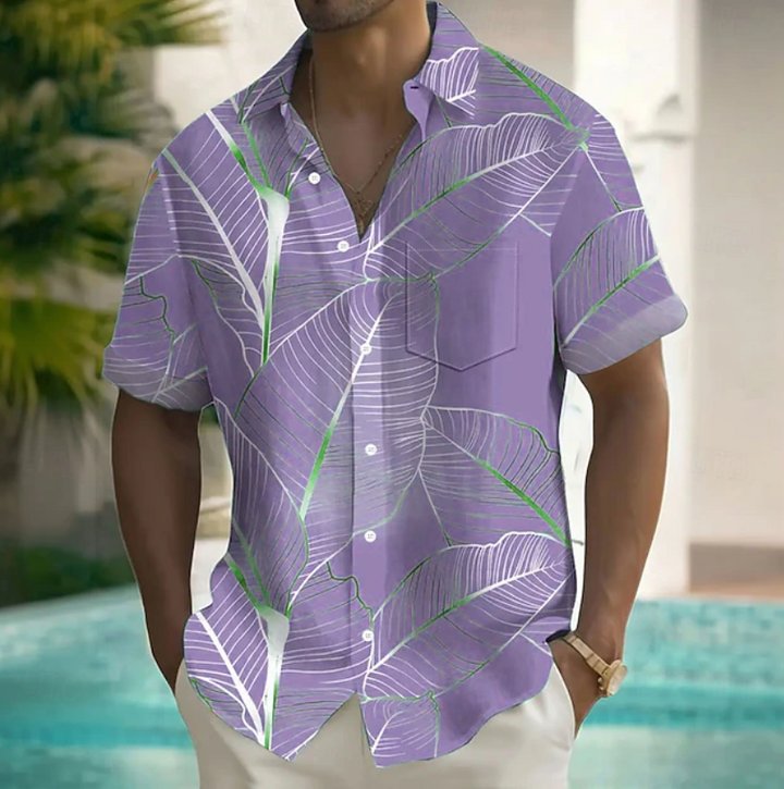 Elliot | Relaxed Botanical Short-Sleeve Shirt