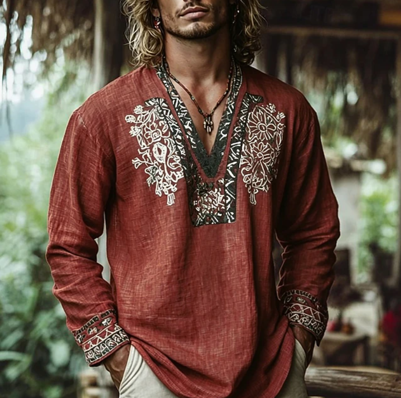 Sebastian | Embroidered Resort Shirt