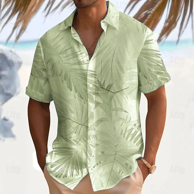 Lando | Tropical Print Short Sleeve Shirt